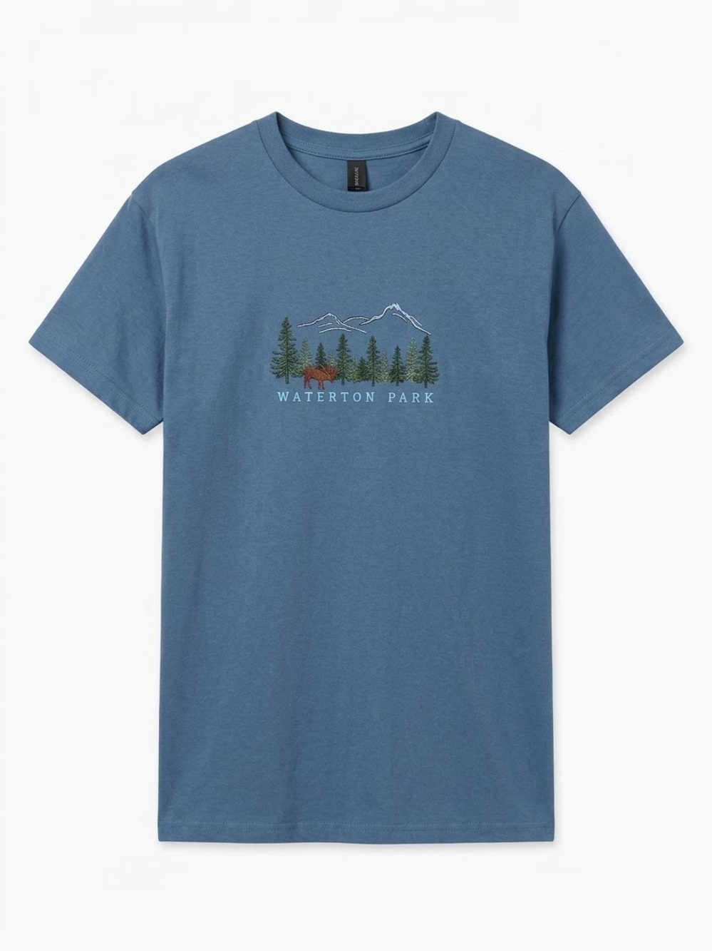 Waterton Park Graphic T‑Shirt – Blue, Size Medium